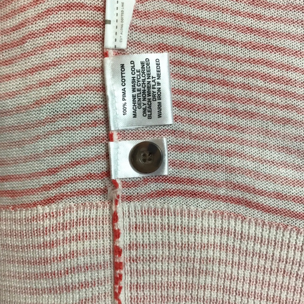 LOFT Red and White Cardigan - Picture 5 of 5